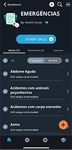 Conjunto de flashcards médicos no celular