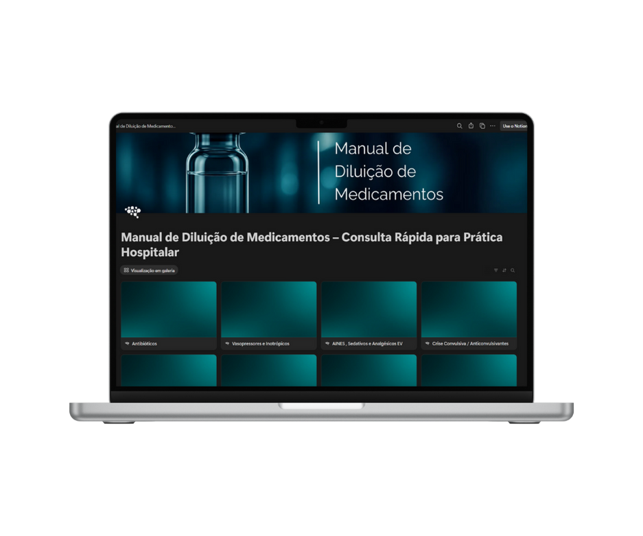 Manual de Diluição aberto em um computador